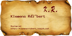 Klemens Róbert névjegykártya